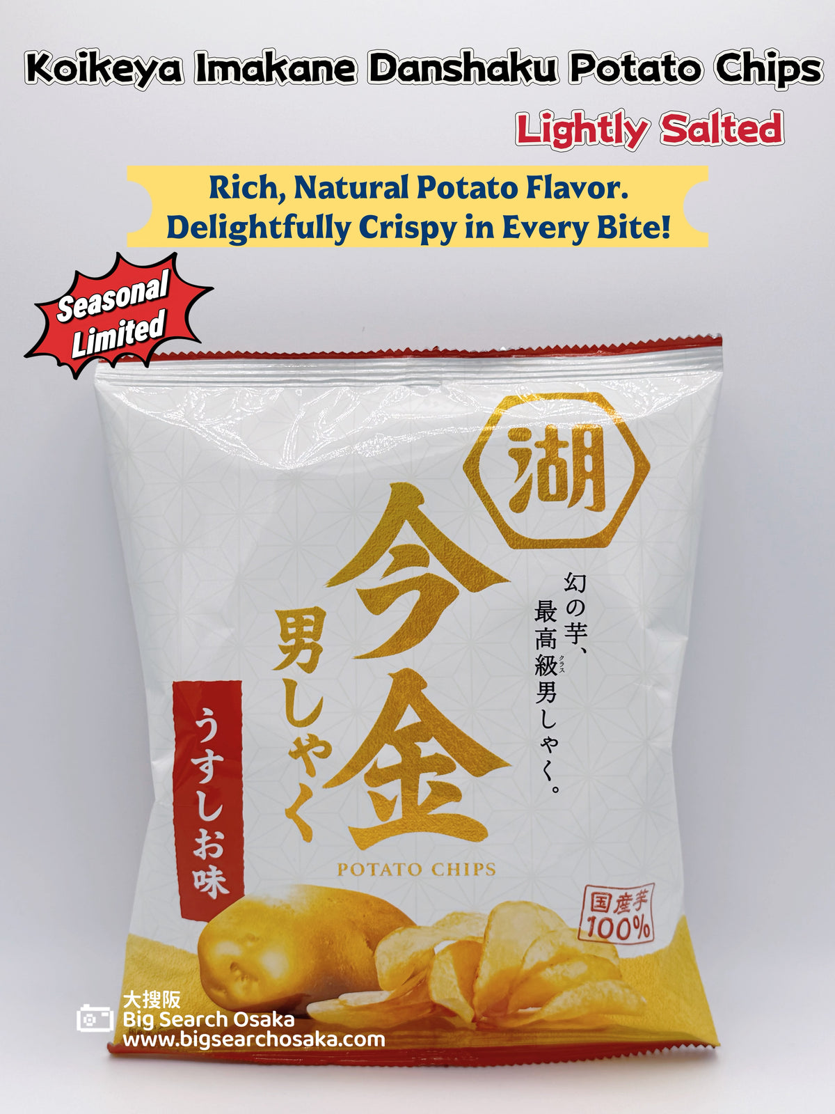 Koikeya Imakane Danshaku Potato Chips – Lightly Salted (Japan Limited)
