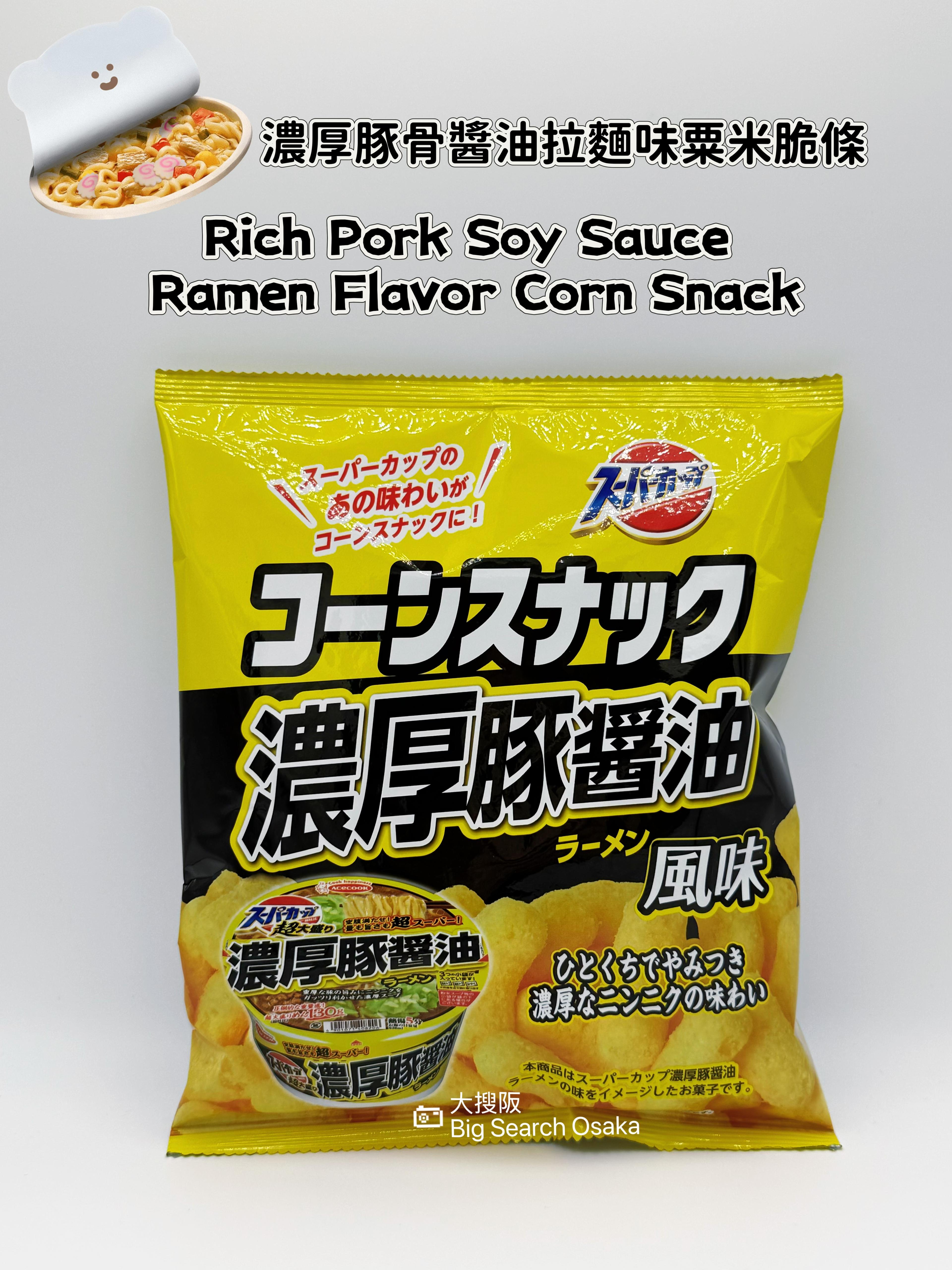 SUPERCUP Rich Pork Soy Sauce Ramen Flavor Corn Sticks