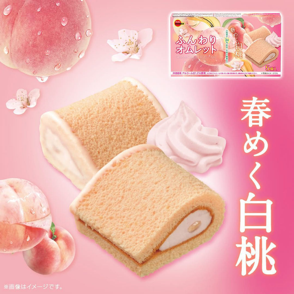 Bourbon White Peach Cream Omelet Soft Cake
